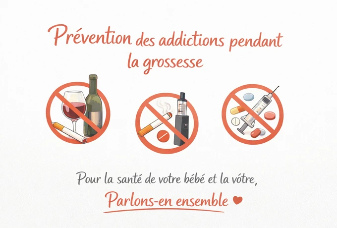 Prévention addictions pendant  grossesse - sage-femme Veyrac 87